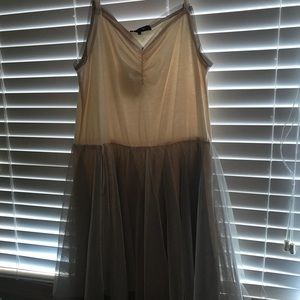 Ryu Beige Camisole Tunic Dress SZ L